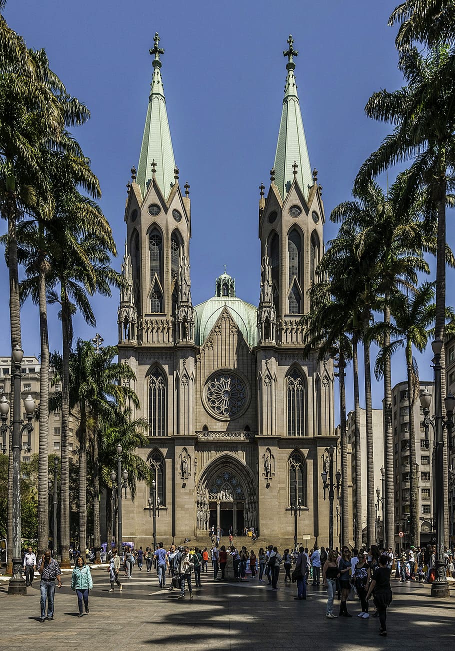 Sao Paulo Cathedral, Brazil, church, photo, holy, public domain, HD wallpaper