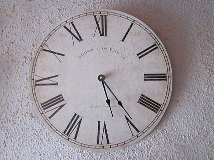 round analog clock, Time, Time, time indicating, time of, pointer HD wallpaper