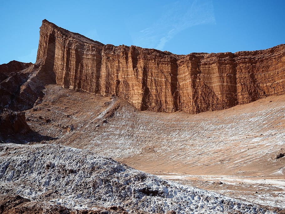 valle de luna, atacama desert, chile, rock, solid, rock - object, HD wallpaper