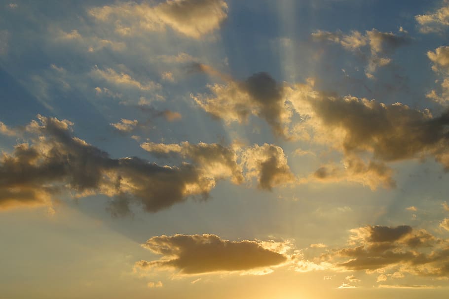 sunset, clouds, sky, cloud - sky, beauty in nature, scenics - nature HD wallpaper