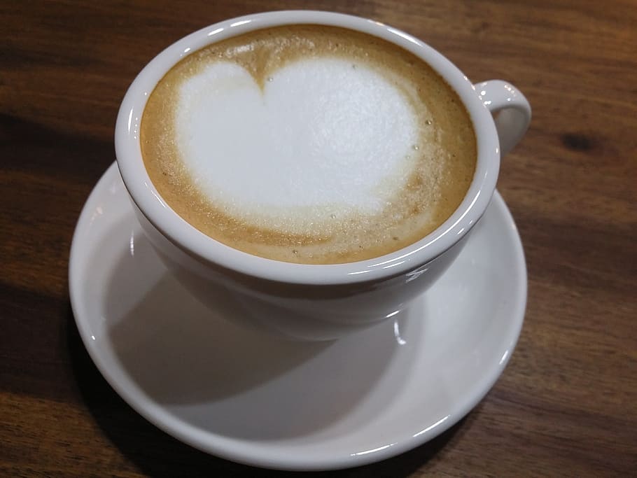 cafe latte, coffee, cup, drink, cappuccino, heat - Temperature HD wallpaper