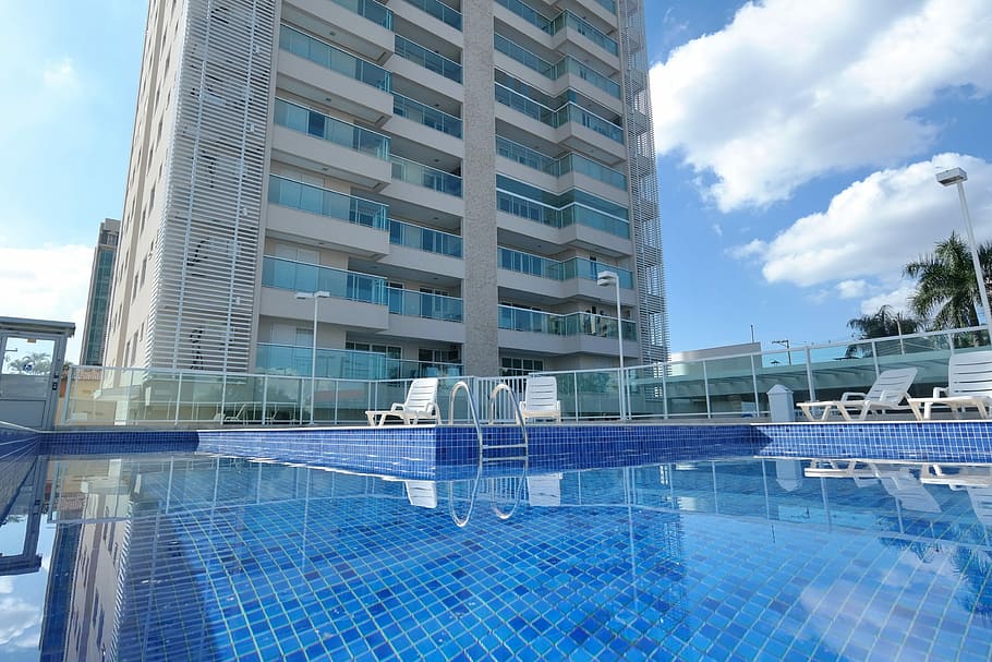 Pool, Building, Leisure, Immobile, reflection, swimming pool HD wallpaper