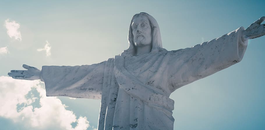 Christ the Redeemer, statue, jesus, white, monument, statue of christ, HD wallpaper