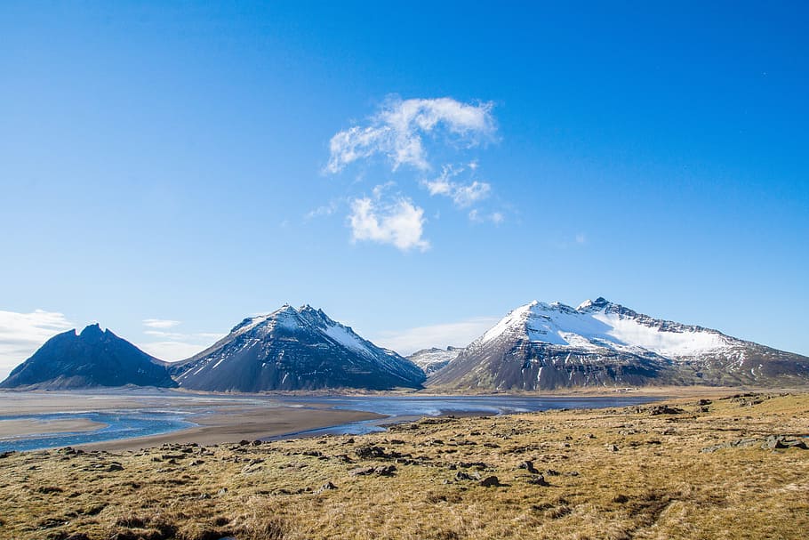 sky, blue, cloud, iceland, blue sky, nature, sky blue, nice weather HD wallpaper