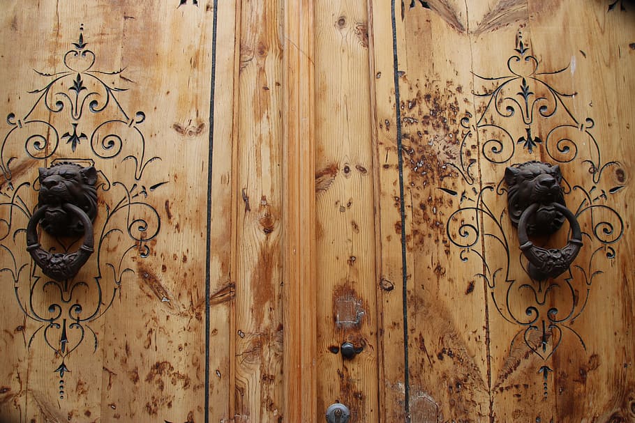 door, saragossa, aldaba, architecture, wood - material, no people HD wallpaper
