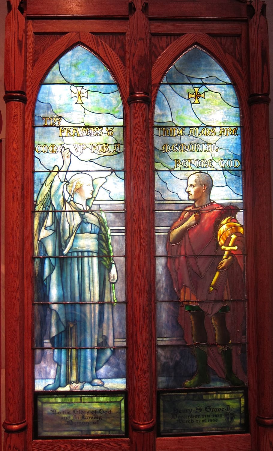 saint, cornelius, angel, stained, glass, windows, tiffany, studios HD wallpaper