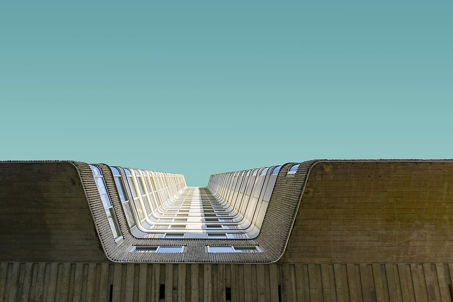 low angle photography of highrise building, brown building, tower HD wallpaper