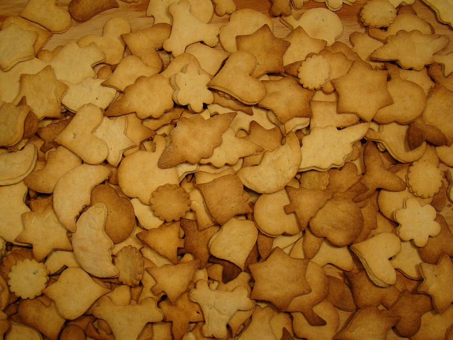 cookie, bake, baking tray, pastries, christmas cookies, small cakes HD wallpaper