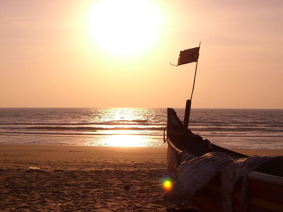 Goa, Sunset, Holiday, Beach, Sea, fischer, nature, sky, water HD wallpaper