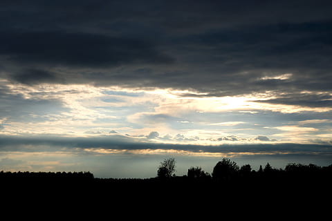 clouds, thunderstorm, sky, landscape, mood, dark clouds, storm clouds HD wallpaper