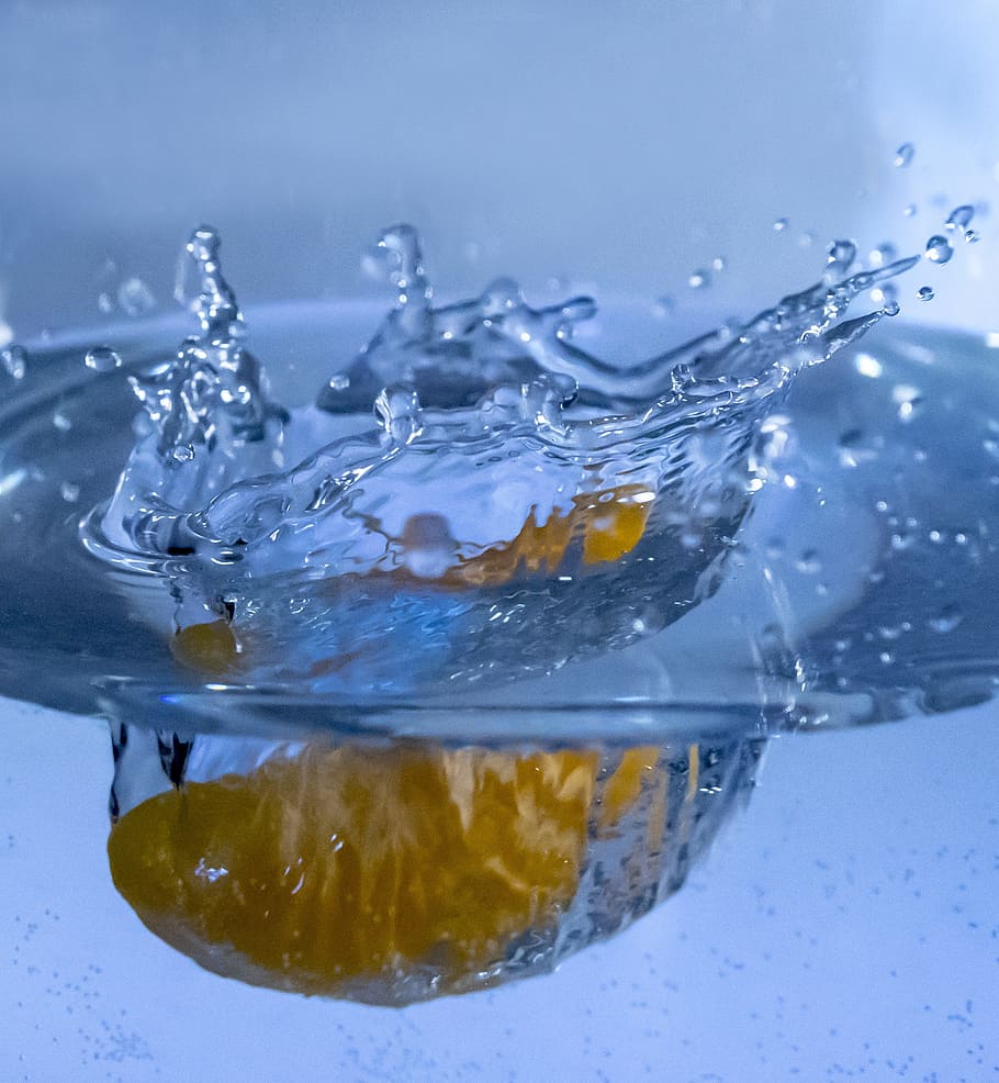 Orange, Water, Immersion, Spray, mandarin, splashing, drop HD wallpaper