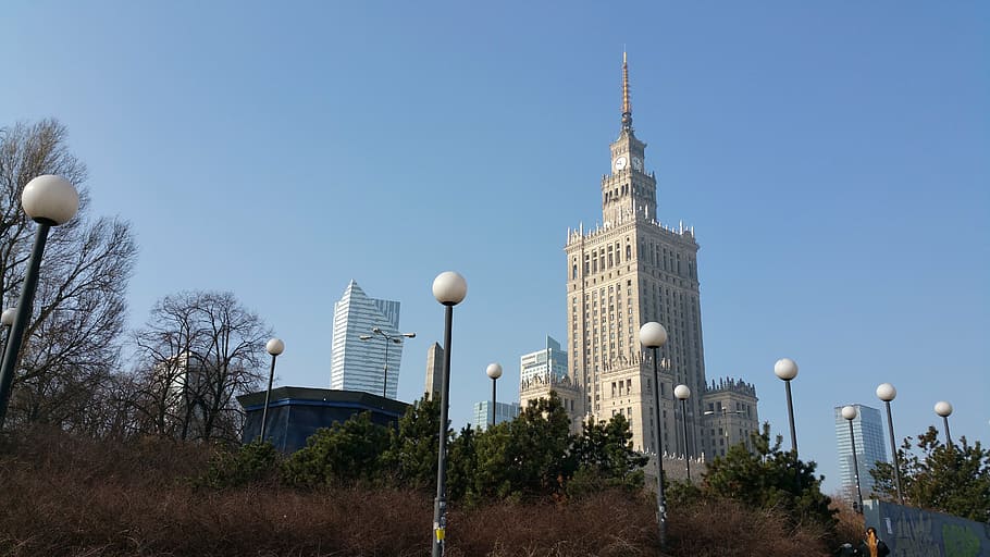 palace of culture, warsaw, palace of culture and science, architecture, HD wallpaper