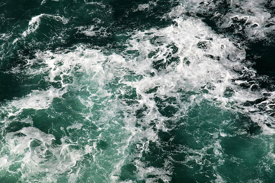 From the Spire, timelapse photography of sea, ocean, foam, wave HD wallpaper