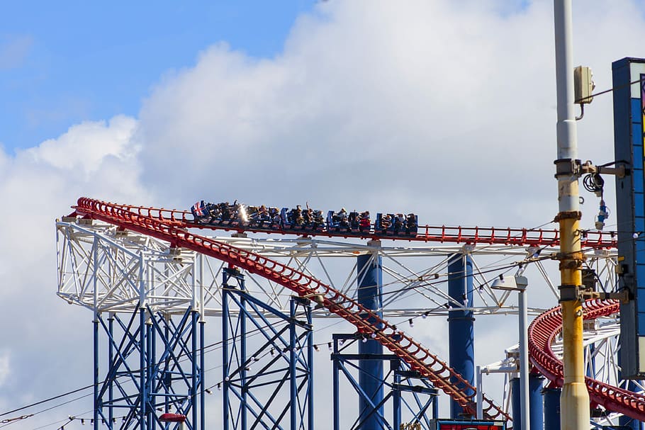 Blackpool, Rollercoaster, Funfair, park, ride, amusement, attraction HD wallpaper