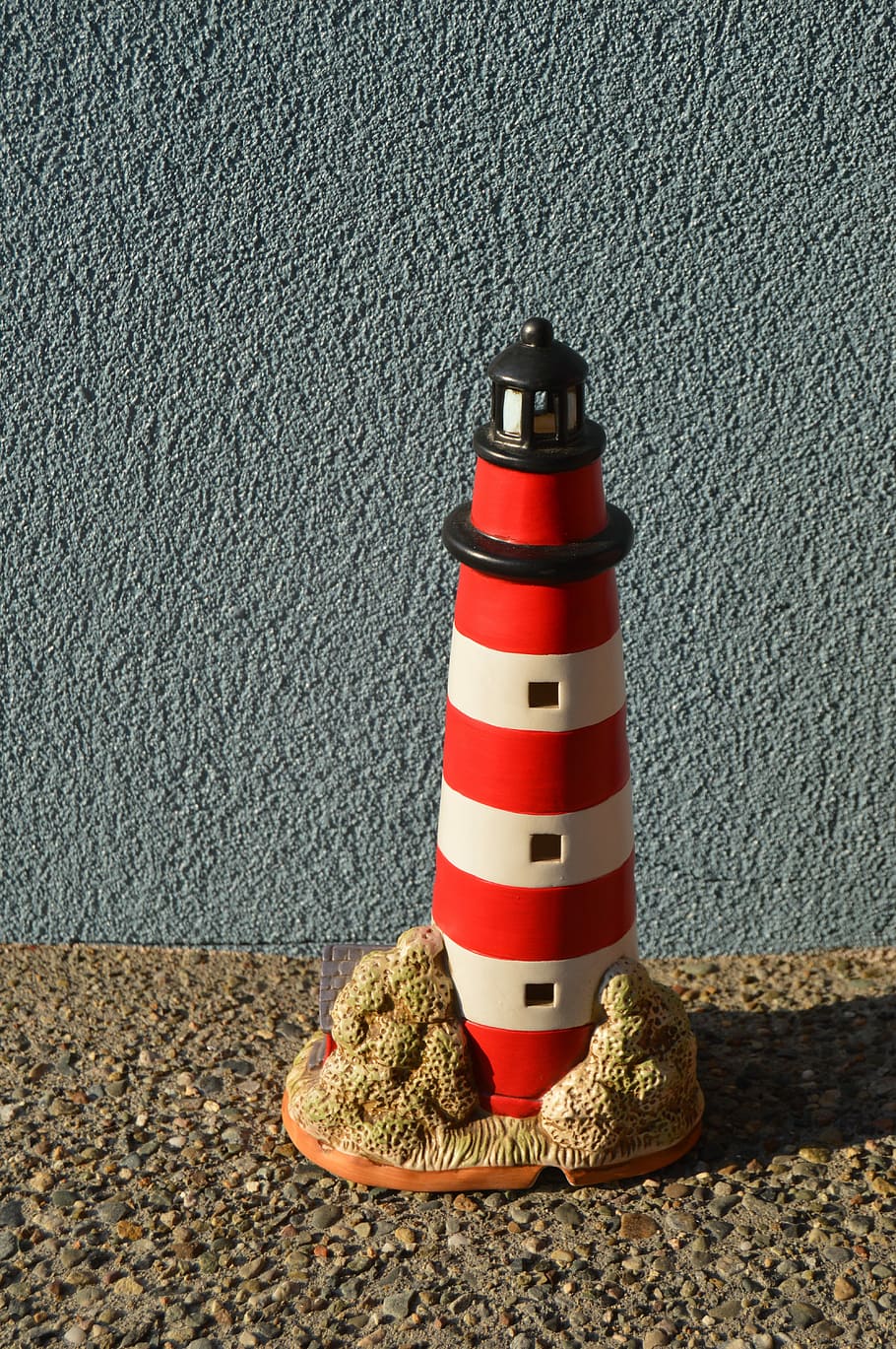 White, Safe, red, safety, lighthouse, guidance, striped, direction HD wallpaper