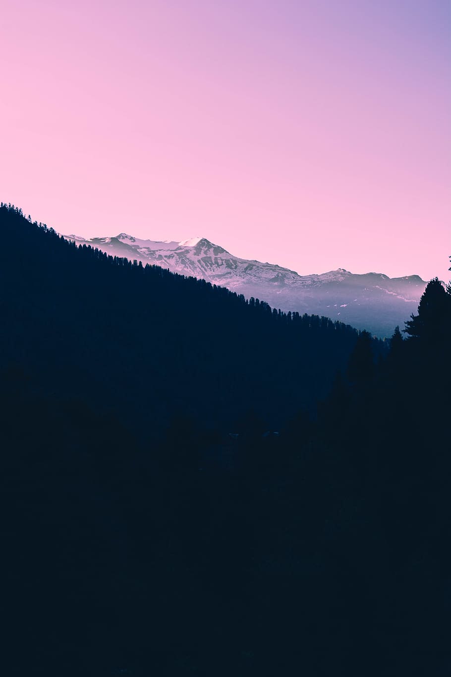 landscape photography of snow mountain, panoramic photo of mountain alps HD wallpaper
