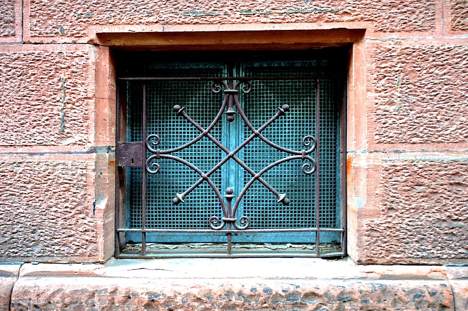focus photo of black steel window, closed, locked, basement HD wallpaper