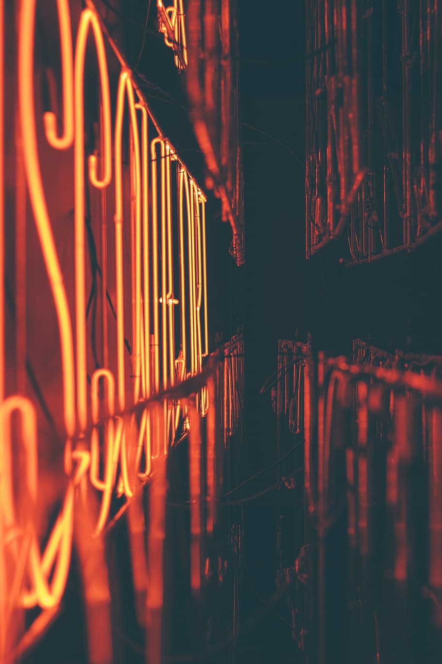 closeup photo of neon signage, dark, light, night, lighting HD wallpaper