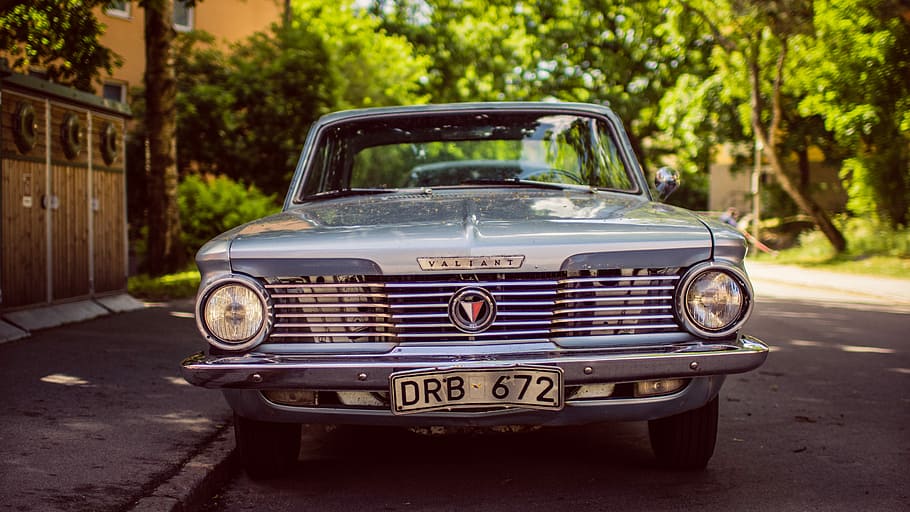 gray vintage coupe on gray road during daytime, car, old-fashioned HD wallpaper