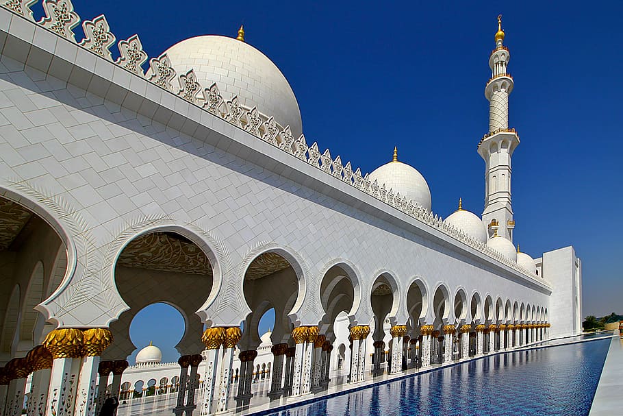 uae, mosque, abu dhabi, large mosque, places of interest, emirates HD wallpaper