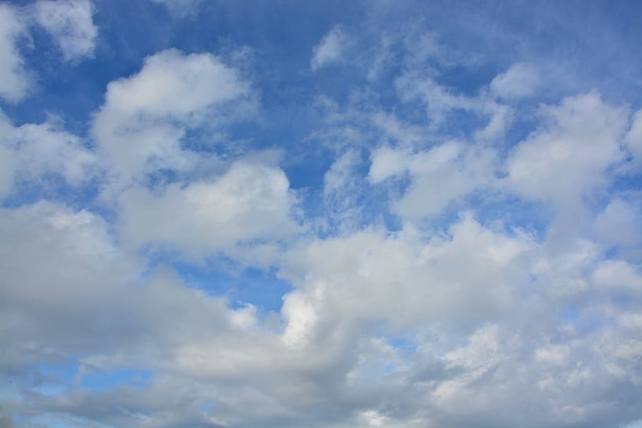 clouds, white, cloudy sky, cumulus, atmosphere, white clouds HD wallpaper