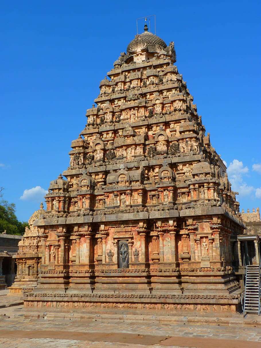 temple, darasuram, chola architecture, india, temple - Building