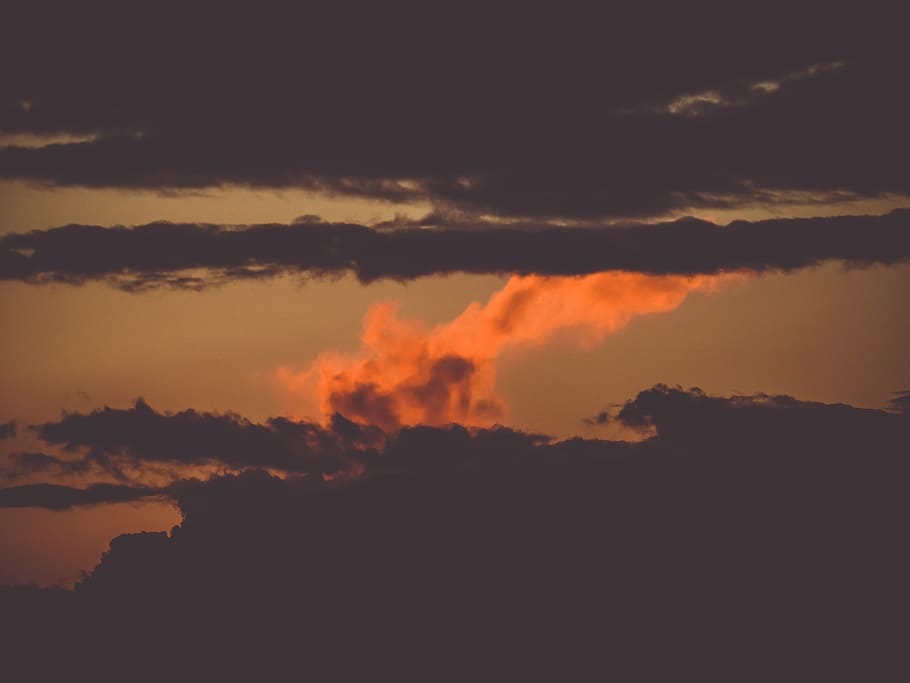 landscape photography of clouds, low-angle photography of clouds HD wallpaper