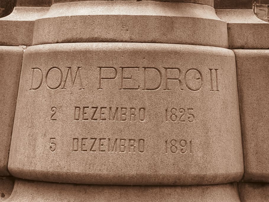 square, dom pedro, day course, text, communication, no people HD wallpaper