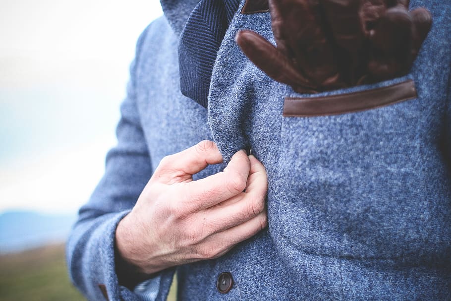 Fastening Button on a Coat, men, outdoors, people, one Person HD wallpaper