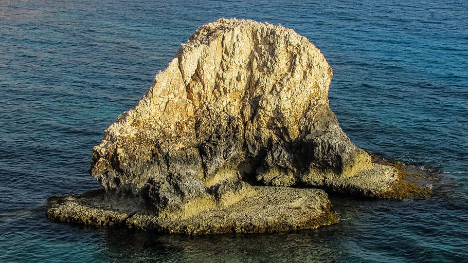 cyprus, ayia napa, rock, sea, nature, rock - object, solid HD wallpaper