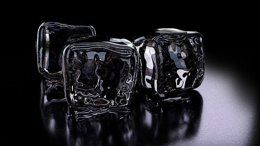 macro photography of ices, Ice Cubes, 3D, Rendering, refreshment HD wallpaper