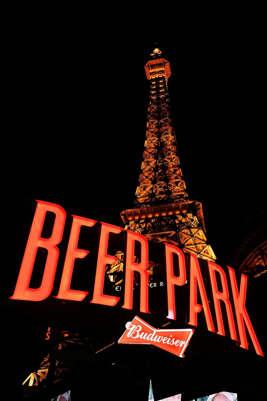 Las Vegas, Paris, Eiffel Tower, Night, landmark, hotel, city HD wallpaper