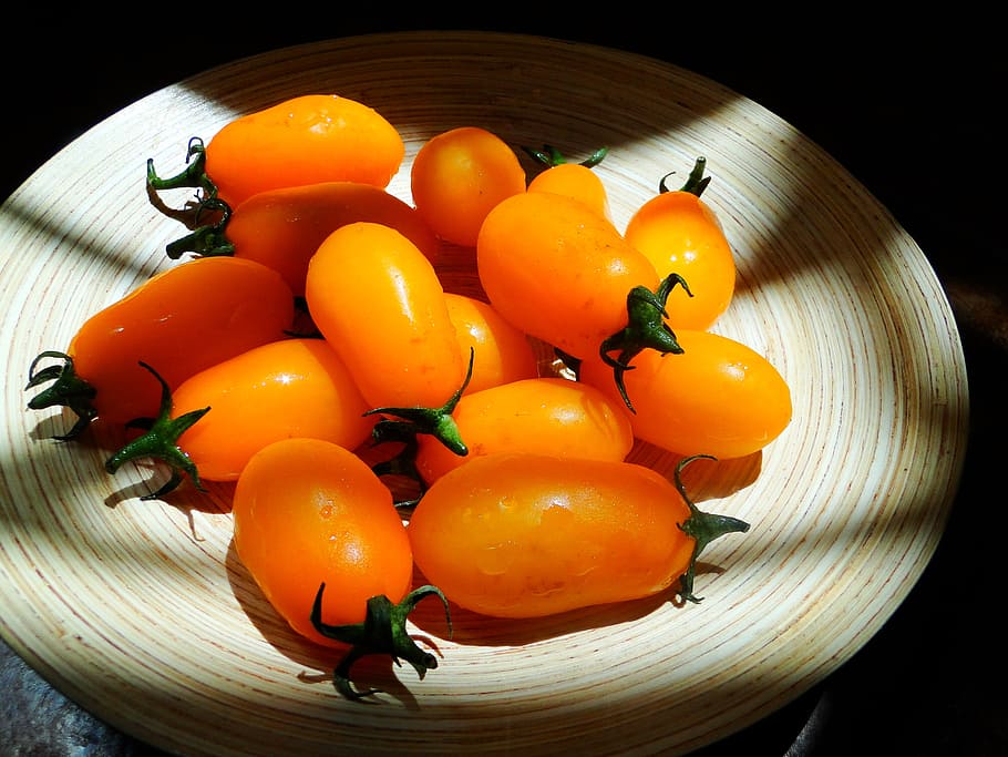 peppers, vegetables, orange, light, sol, gold, plate, color HD wallpaper
