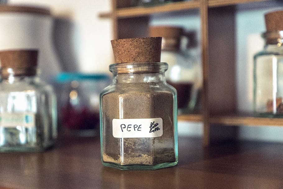 Clear Cork Bottle on Brown Wooden Table, blur, containers, corks HD wallpaper