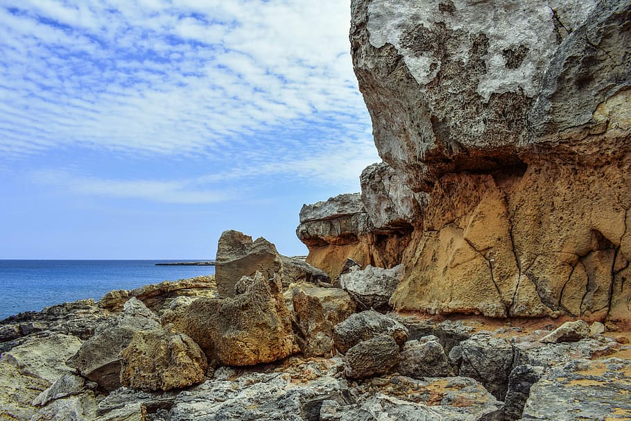 cliff, formation, rocky, rugged, coast, erosion, landscape HD wallpaper