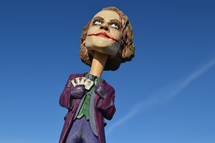 The Joker bobble-head, heath ledger, batman, comics, villain HD wallpaper