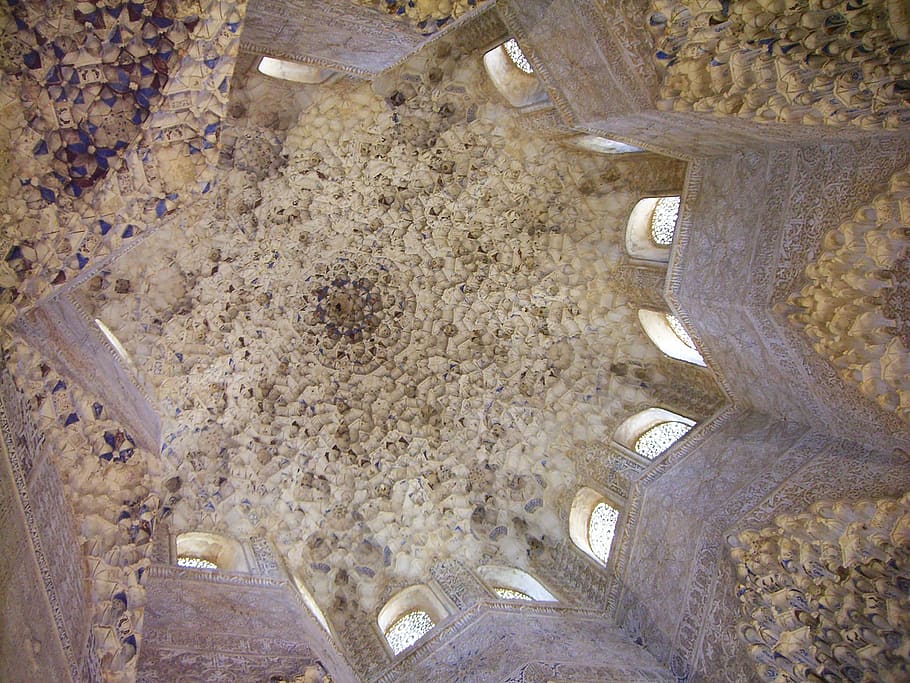 alhambra, granada, arabic, architecture, structure, blanket HD wallpaper