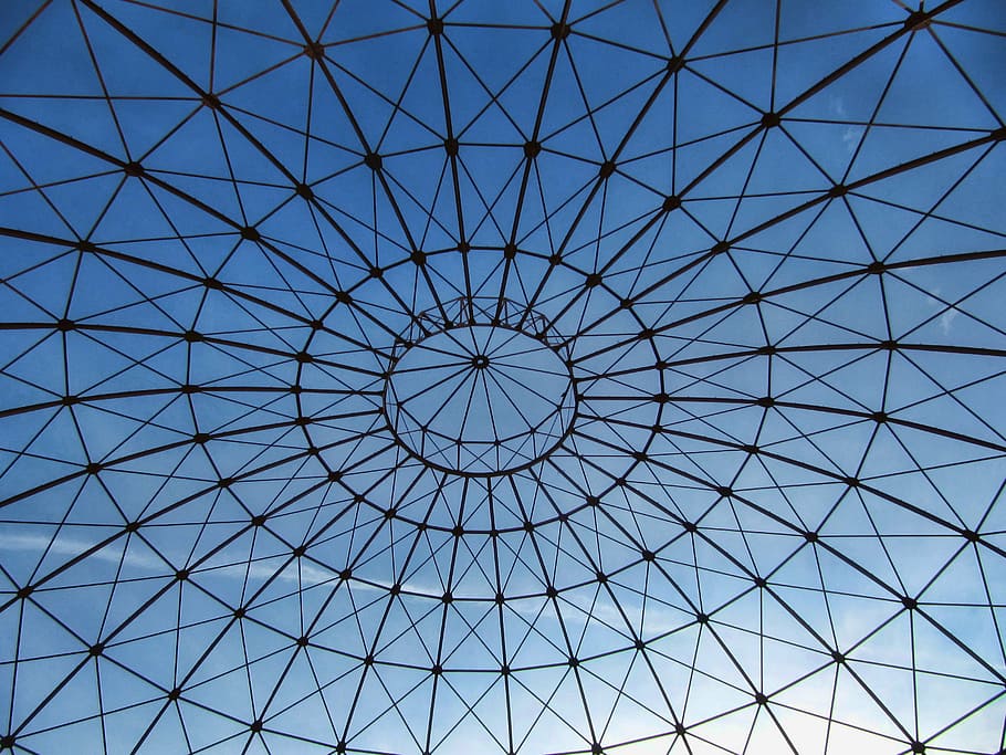 dome, sky, architecture, perspective, outlook, gasometer, leipzig HD wallpaper