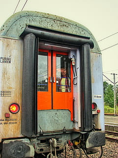 package, train, railway, last wagon, pkp, the station, the vehicle HD wallpaper