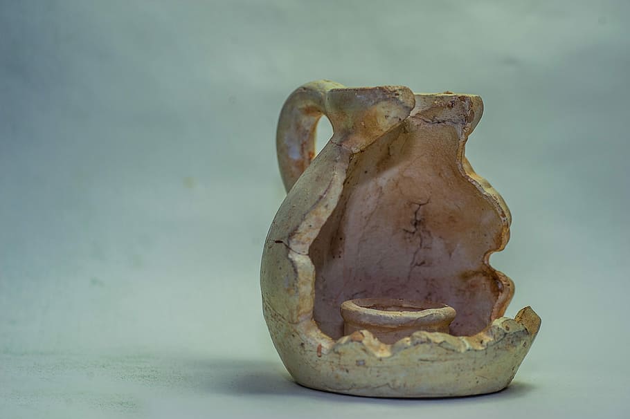Krug, Broken, Ceramic, Cracked, Henkel, jar, no people, food HD wallpaper