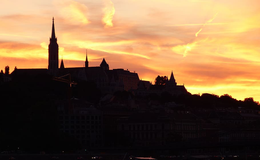 budapest, evening, lighting, night, city trip, abendstimmung HD wallpaper