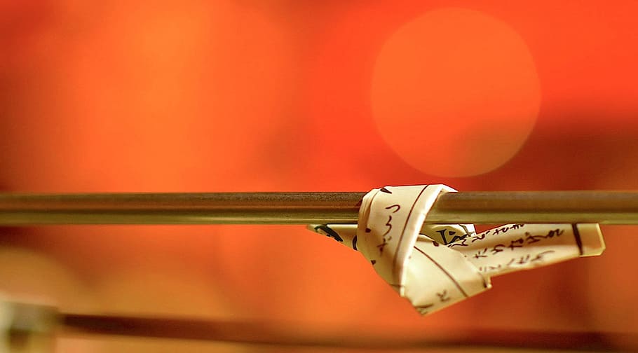 fortune, vermilion, tie, indoors, close-up, no people, focus on foreground HD wallpaper