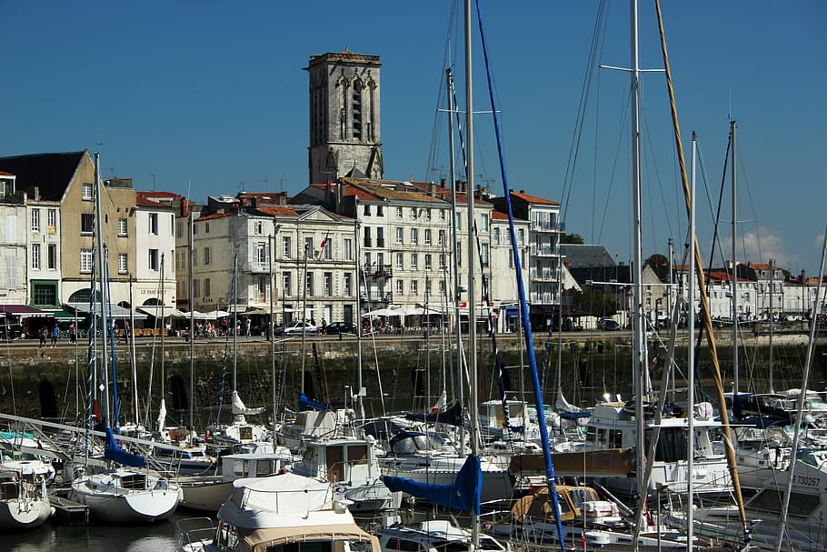 La Rochelle, Port, Sailing Boats, water, france, nautical vessel, HD wallpaper