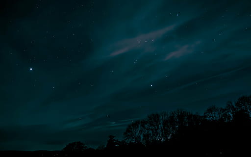 star at night, nature, landscape, mountain, clouds, sky, travel HD wallpaper