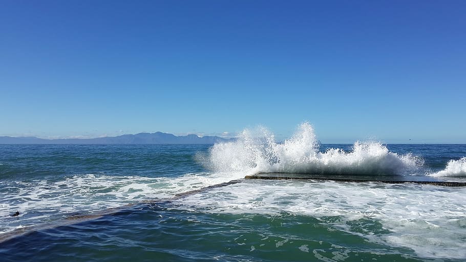 waves, crashing, ocean, power, coast, scenic, coastline, spray HD wallpaper