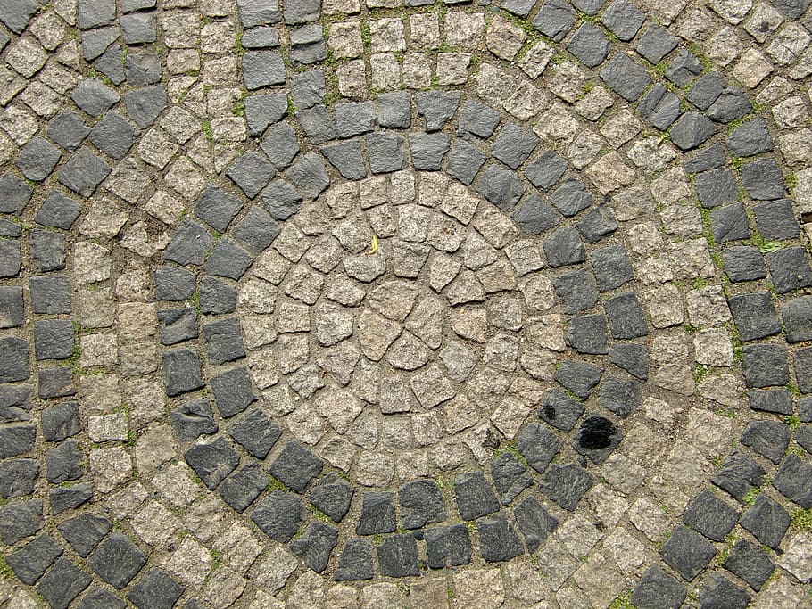 paving stones, patch, road, away, pattern, cobblestones, ground HD wallpaper