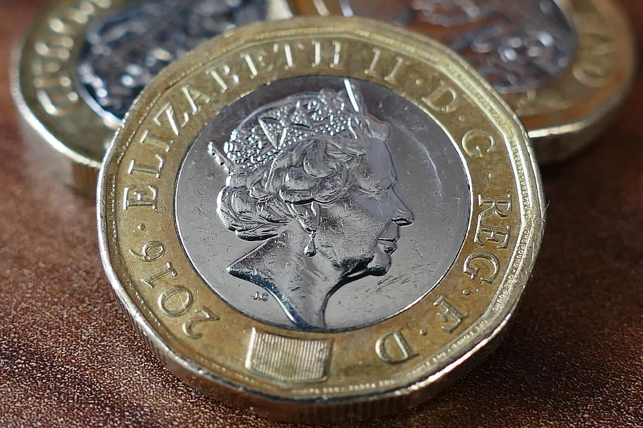 pound coin, british, new, money, finance, currency, cash, business, HD wallpaper