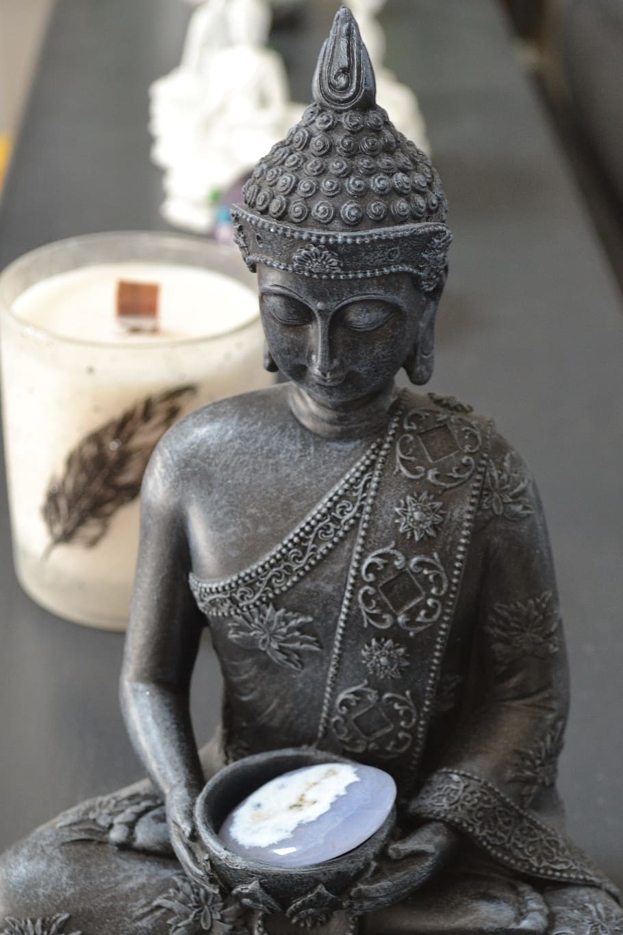 buddha, zen, meditation, art and craft, representation, focus on foreground HD wallpaper
