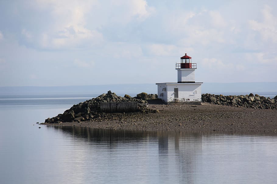 lighthouse, ocean, sea, coast, landmark, coastline, seaside HD wallpaper