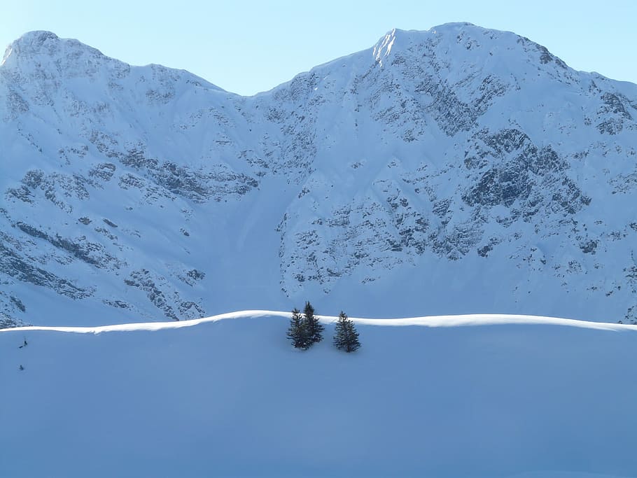 Mountain, Summit, Summit, Ridge, Loneliness, snowy, wintry HD wallpaper
